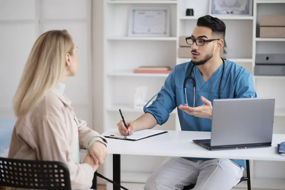 Doctor Doing Work Pediatrics Office